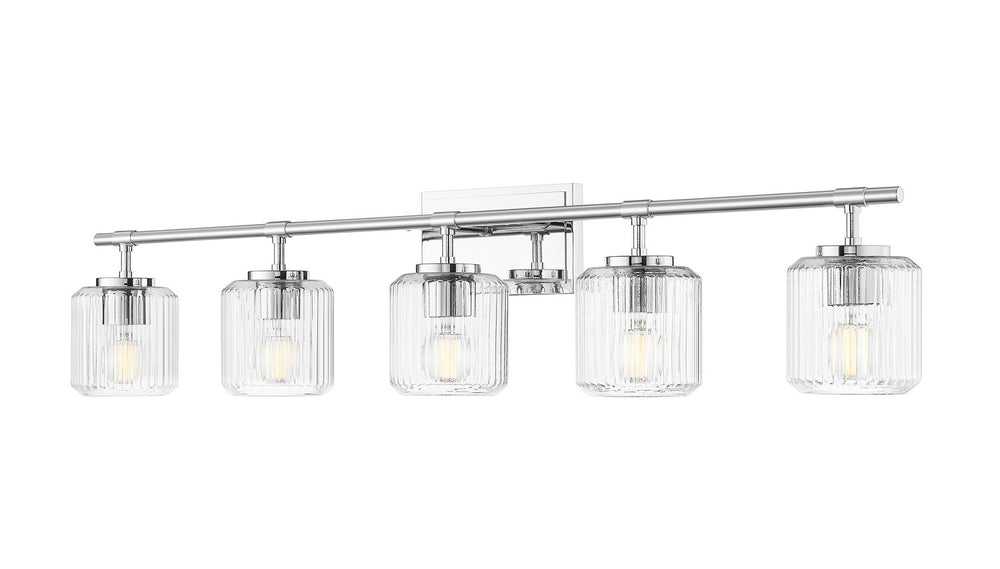 Z-Lite Canada - Five Light Vanity - Landon - Chrome- Union Lighting Luminaires Decor