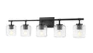 Z-Lite Canada - Five Light Vanity - Landon - Matte Black- Union Lighting Luminaires Decor
