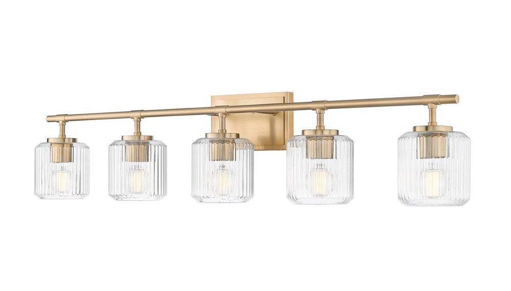 Z-Lite Canada - Five Light Vanity - Landon - Modern Gold- Union Lighting Luminaires Decor