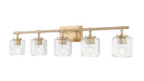 Z-Lite Canada - Five Light Vanity - Landon - Modern Gold- Union Lighting Luminaires Decor