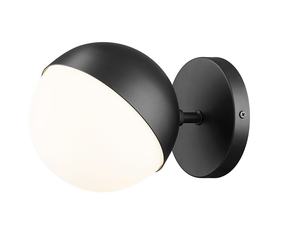 Z-Lite Canada - One Light Wall Sconce - Realm Sphere - Matte Black- Union Lighting Luminaires Decor