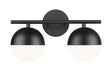 Z-Lite Canada - Two Light Vanity - Realm Sphere - Matte Black- Union Lighting Luminaires Decor