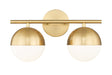 Z-Lite Canada - Two Light Vanity - Realm Sphere - Modern Gold- Union Lighting Luminaires Decor