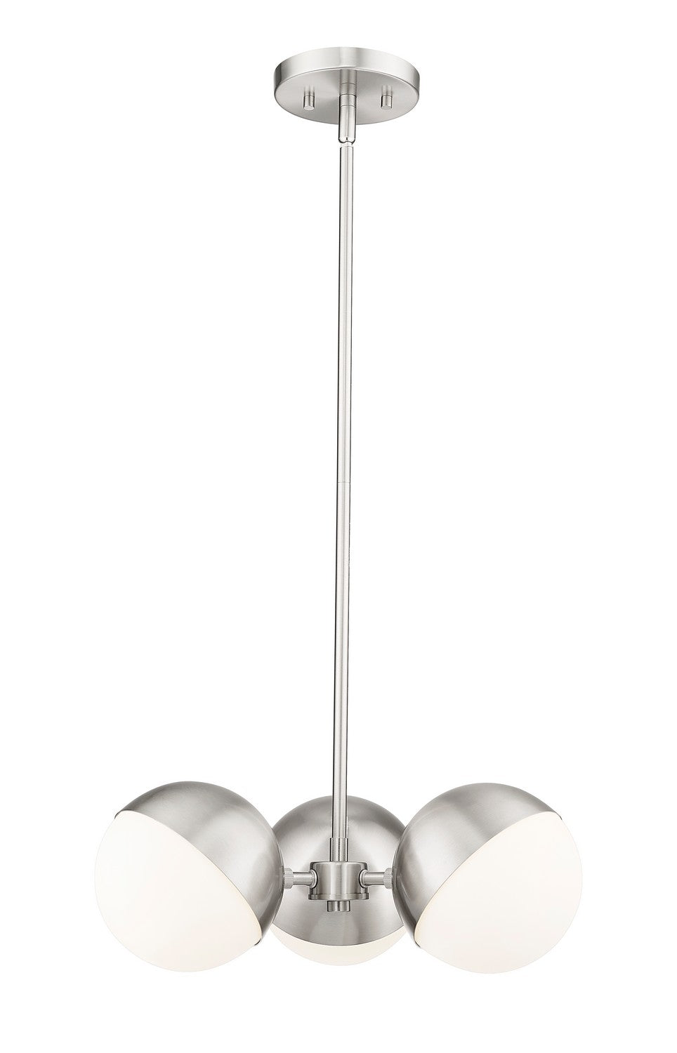 Z-Lite Canada - Three Light Chandelier - Realm Sphere - Brushed Nickel- Union Lighting Luminaires Decor