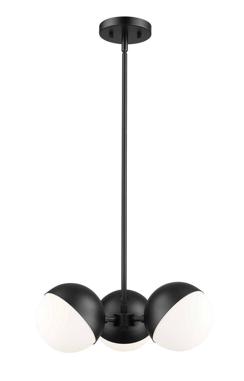 Z-Lite Canada - Three Light Chandelier - Realm Sphere - Matte Black- Union Lighting Luminaires Decor