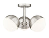 Z-Lite Canada - Three Light Semi Flush Mount - Realm Sphere - Brushed Nickel- Union Lighting Luminaires Decor