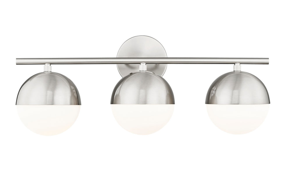 Z-Lite Canada - Three Light Vanity - Realm Sphere - Brushed Nickel- Union Lighting Luminaires Decor