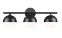Z-Lite Canada - Three Light Vanity - Realm Sphere - Matte Black- Union Lighting Luminaires Decor