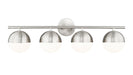 Z-Lite Canada - Four Light Vanity - Realm Sphere - Brushed Nickel- Union Lighting Luminaires Decor