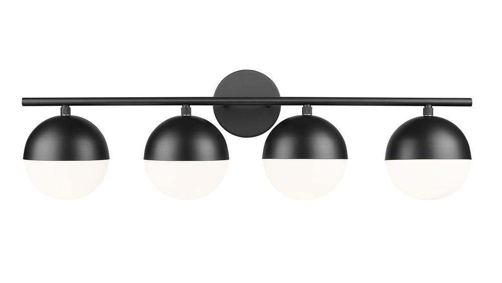 Z-Lite Canada - Four Light Vanity - Realm Sphere - Matte Black- Union Lighting Luminaires Decor