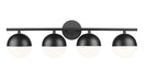 Z-Lite Canada - Four Light Vanity - Realm Sphere - Matte Black- Union Lighting Luminaires Decor