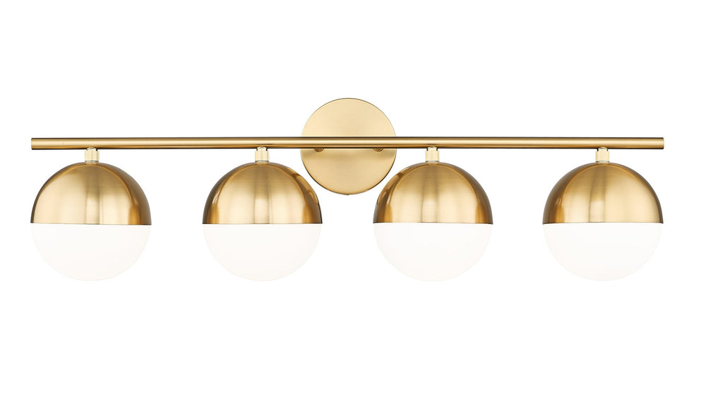 Z-Lite Canada - Four Light Vanity - Realm Sphere - Modern Gold- Union Lighting Luminaires Decor