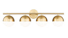 Z-Lite Canada - Four Light Vanity - Realm Sphere - Modern Gold- Union Lighting Luminaires Decor