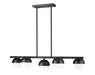 Z-Lite Canada - Five Light Linear Chandelier - Realm Sphere - Matte Black- Union Lighting Luminaires Decor