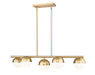 Z-Lite Canada - Five Light Linear Chandelier - Realm Sphere - Modern Gold- Union Lighting Luminaires Decor