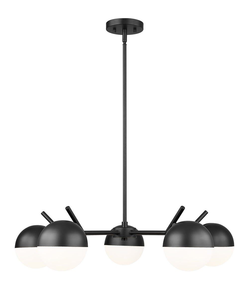 Z-Lite Canada - Five Light Chandelier - Realm Sphere - Matte Black- Union Lighting Luminaires Decor
