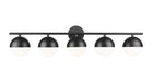 Z-Lite Canada - Five Light Vanity - Realm Sphere - Matte Black- Union Lighting Luminaires Decor