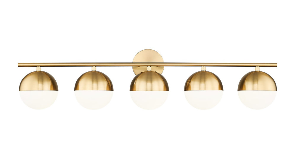 Z-Lite Canada - Five Light Vanity - Realm Sphere - Modern Gold- Union Lighting Luminaires Decor