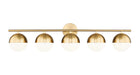 Z-Lite Canada - Five Light Vanity - Realm Sphere - Modern Gold- Union Lighting Luminaires Decor