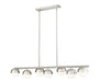 Z-Lite Canada - Seven Light Linear Chandelier - Realm Sphere - Brushed Nickel- Union Lighting Luminaires Decor