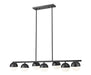Z-Lite Canada - Seven Light Linear Chandelier - Realm Sphere - Matte Black- Union Lighting Luminaires Decor