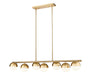Z-Lite Canada - Seven Light Linear Chandelier - Realm Sphere - Modern Gold- Union Lighting Luminaires Decor