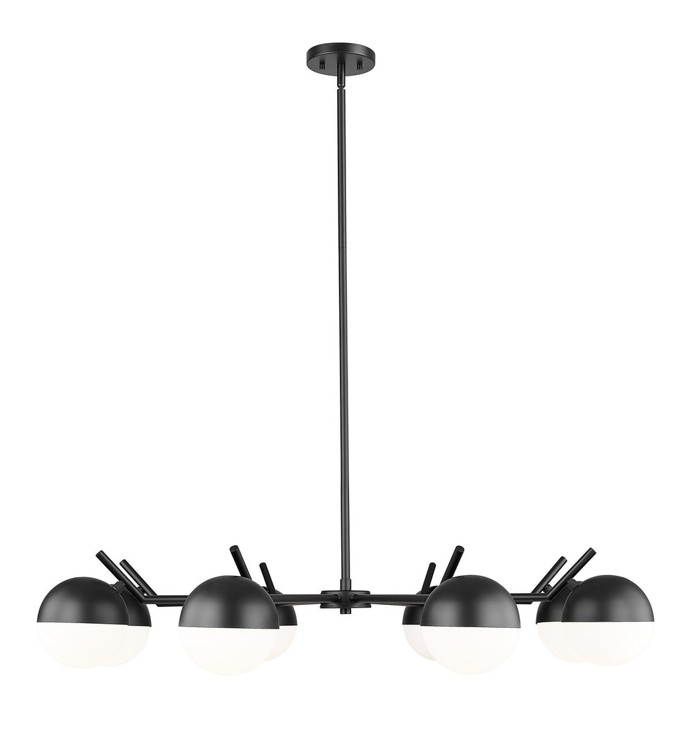 Z-Lite Canada - Eight Light Chandelier - Realm Sphere - Matte Black- Union Lighting Luminaires Decor