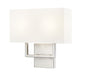 Z-Lite Canada - Two Light Wall Sconce - Saxon - Brushed Nickel- Union Lighting Luminaires Decor