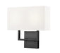 Z-Lite Canada - Two Light Wall Sconce - Saxon - Matte Black- Union Lighting Luminaires Decor