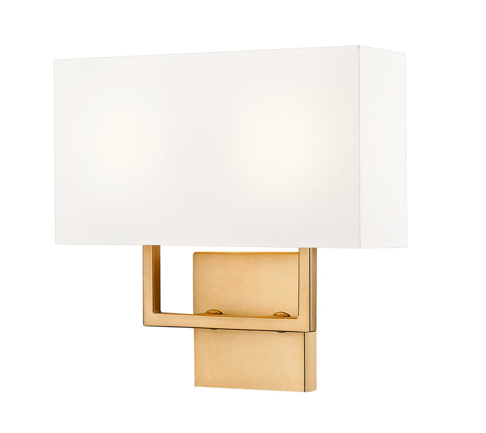 Z-Lite Canada - Two Light Wall Sconce - Saxon - Rubbed Brass- Union Lighting Luminaires Decor