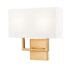Z-Lite Canada - Two Light Wall Sconce - Saxon - Rubbed Brass- Union Lighting Luminaires Decor