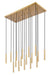 Z-Lite Canada - LED Linear Chandelier - Forest - Modern Gold- Union Lighting Luminaires Decor