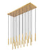 Z-Lite Canada - LED Linear Chandelier - Forest - Modern Gold- Union Lighting Luminaires Decor