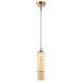 Matteo Canada - One Light Pendant - Bambu - Aged Gold Brass + Amber Glass- Union Lighting Luminaires Decor