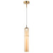 Matteo Canada - One Light Pendant - Bambu - Aged Gold Brass + Amber Glass- Union Lighting Luminaires Decor