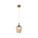 Matteo Canada - One Light Pendant - Eesha - Aged Gold Brass + Amber Glass- Union Lighting Luminaires Decor