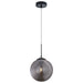 Matteo Canada - One Light Pendant - Maruna - Matte Black + Smoked Glass- Union Lighting Luminaires Decor