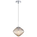 Matteo Canada - One Light Pendant - Maruna - Chrome + Cognac Glass- Union Lighting Luminaires Decor