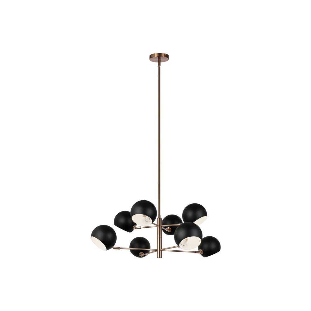 Matteo Canada - Eight Light Chandelier - Orb - Matte Black- Union Lighting Luminaires Decor