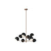Matteo Canada - Eight Light Chandelier - Orb - Matte Black- Union Lighting Luminaires Decor