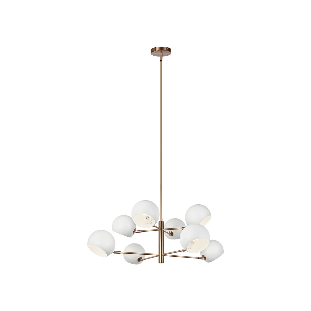 Matteo Canada - Eight Light Chandelier - Orb - Matte White- Union Lighting Luminaires Decor
