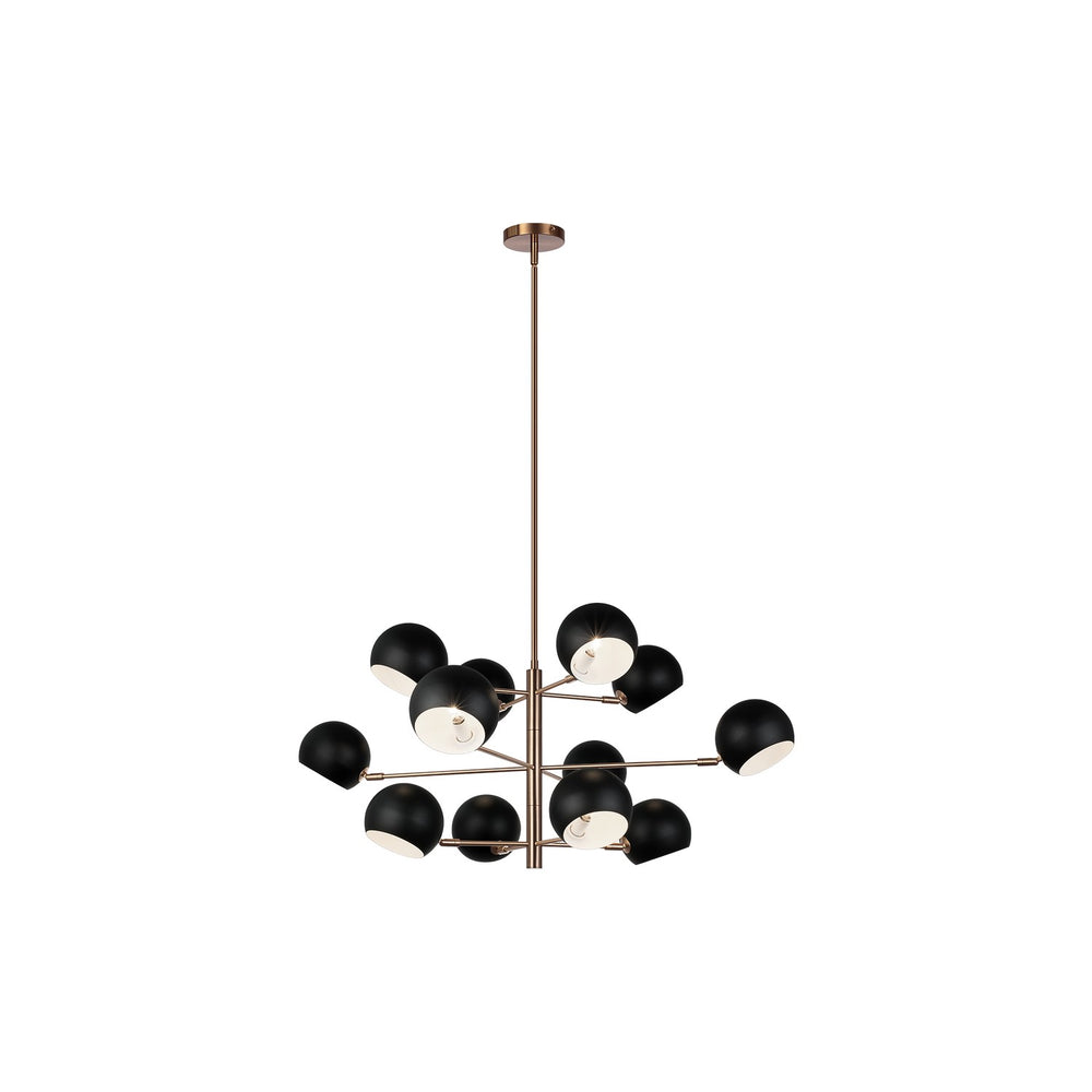 Matteo Canada - 12 Light Chandelier - Orb - Matte Black- Union Lighting Luminaires Decor