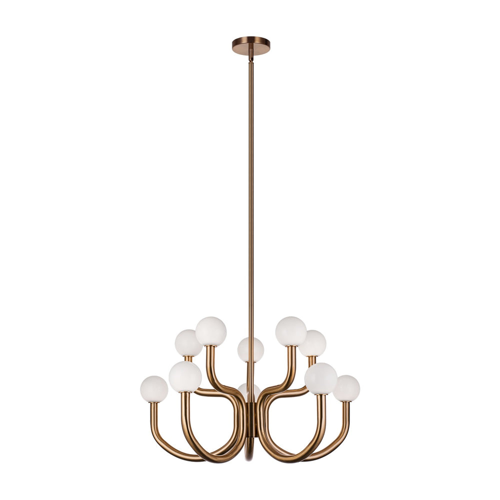 Matteo Canada - Ten Light Chandelier - Joelle - Aged Gold Brass- Union Lighting Luminaires Decor