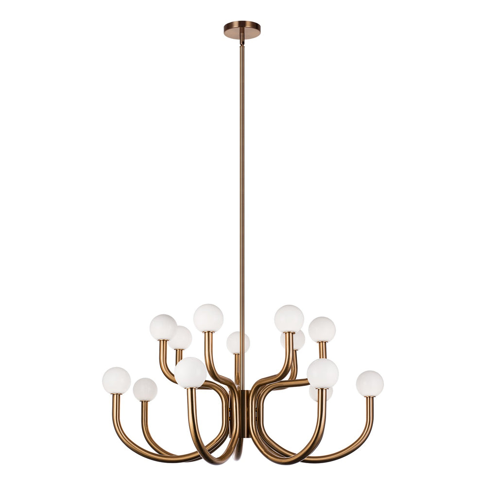 Matteo Canada - 14 Light Chandelier - Joelle - Aged Gold Brass- Union Lighting Luminaires Decor