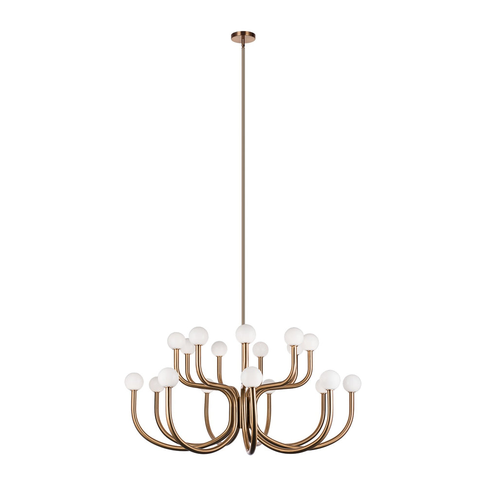 Matteo Canada - 18 Light Chandelier - Joelle - Aged Gold Brass- Union Lighting Luminaires Decor