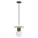 Avenue Lighting - One Light Pendant - Newport - Brushed Brass / Black- Union Lighting Luminaires Decor