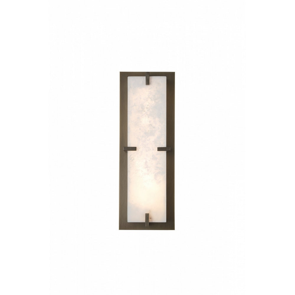Avenue Lighting - LED Wall Sconce - Sedona - Alabaster / Aged Brass- Union Lighting Luminaires Decor
