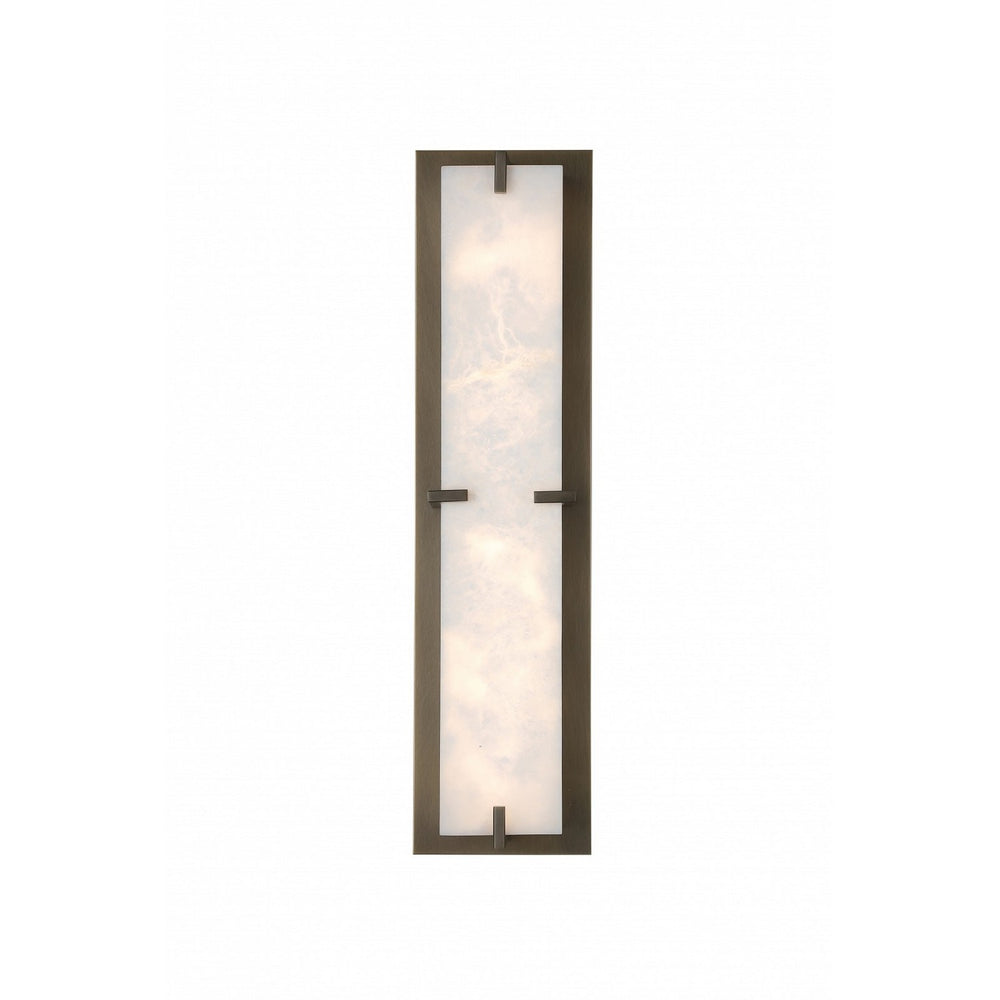 Avenue Lighting - LED Wall Sconce - Sedona - Alabaster / Aged Brass- Union Lighting Luminaires Decor