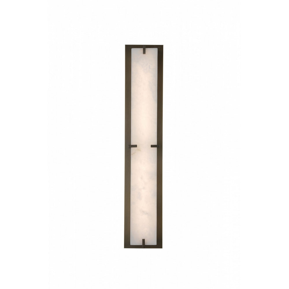 Avenue Lighting - LED Wall Sconce - Sedona - Alabaster / Aged Brass- Union Lighting Luminaires Decor