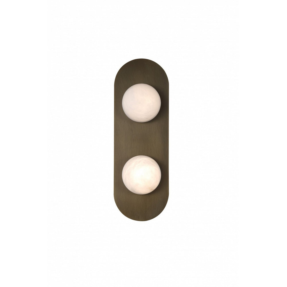 Avenue Lighting - LED Wall Sconce - Sedona - Alabaster / Aged Brass- Union Lighting Luminaires Decor